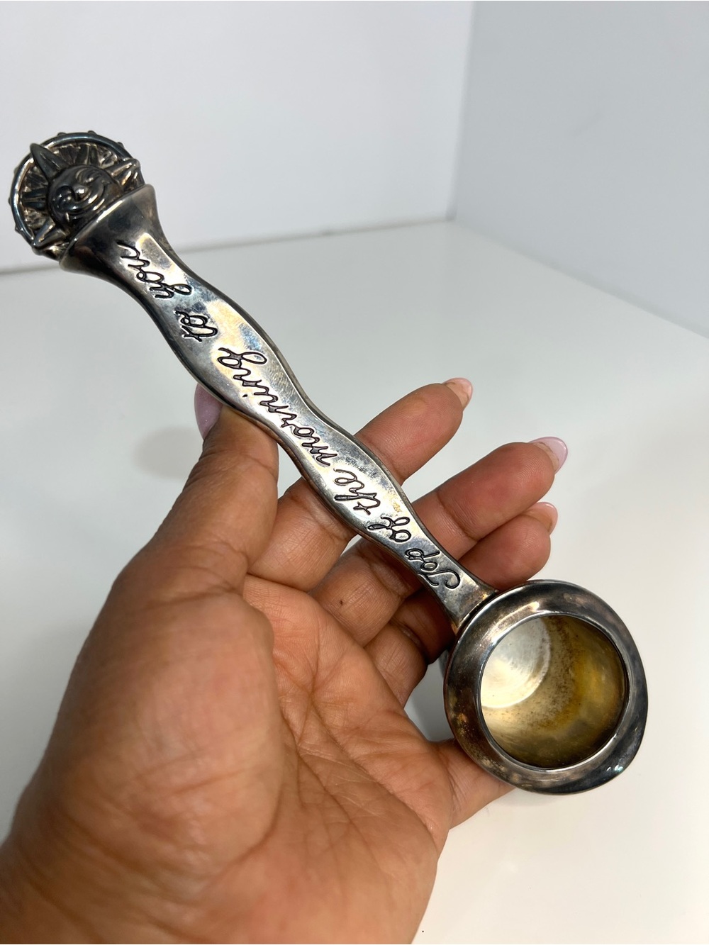 NEIMAN MARCUS | Vintage 2 TBL SILVER PLATE Decorative Spoon COFFEE SCOOP